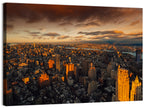 South Manhattan Sunset Skyline Wall Art