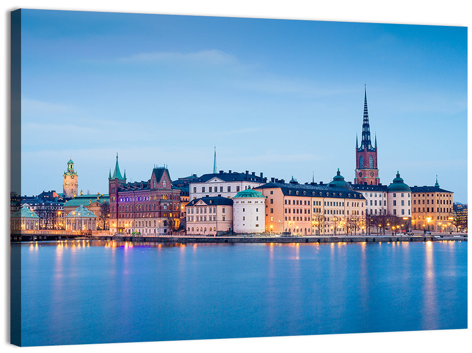 Twilight Over Riddarholmen Wall Art, canvas print, landscape