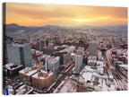 Sapporo Station Skyline at Golden Hour Wall Art