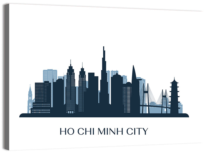 Ho Chi Minh City Skyline Wall Art as a canvas print