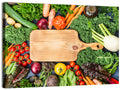 Vegetable Harvest on Cutting Board Wall Art