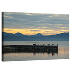 Lake Vrana Pier at Sunset Wall Art
