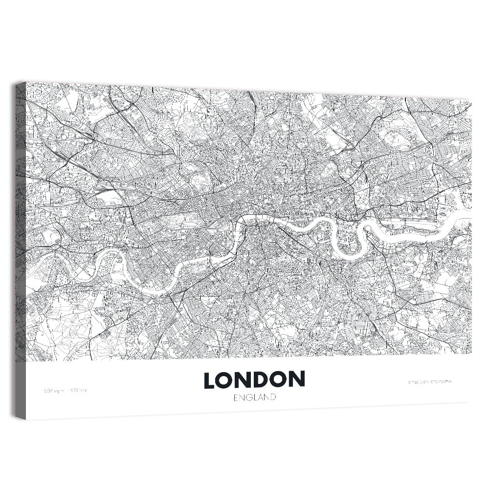 London River Map Wall Art