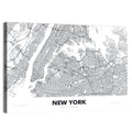 New York Street Grid Map Wall Art