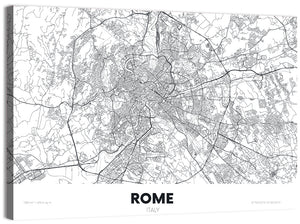 Rome City Map Wall Art