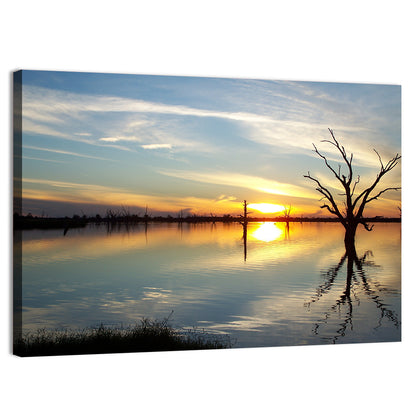 Murray River Sunset Wall Art