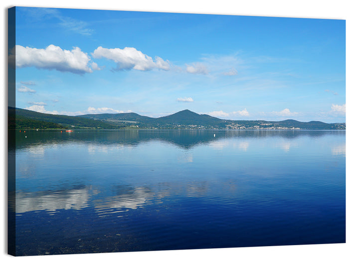 Lake Bracciano Reflection Wall Art as a canvas print