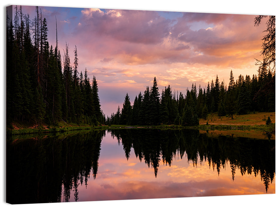 Lake Irene Sunset Reflection Wall Art, canvas print, landscape