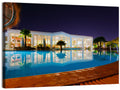 Moonlit Resort Pool Reflection Wall Art