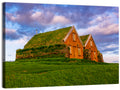 Icelandic Turf Houses at Dusk Wall Art