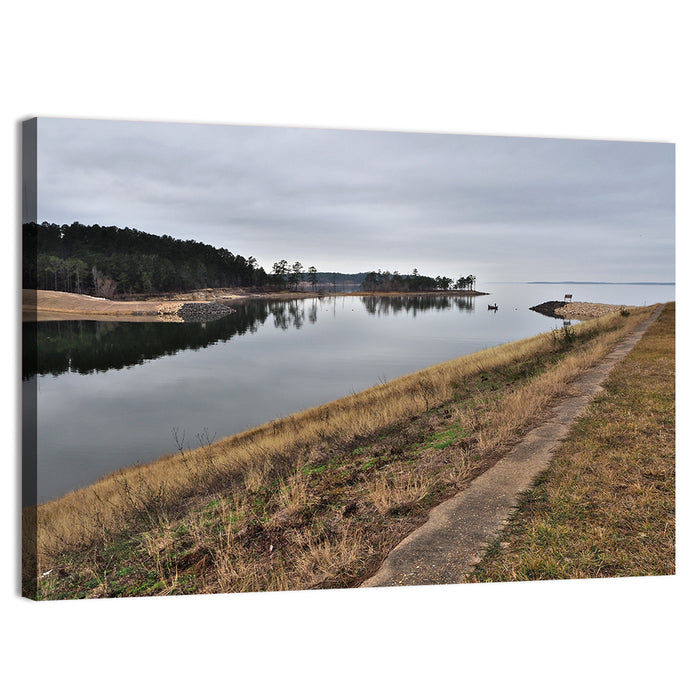 Sam Rayburn Dam Wall Art as a canvas print