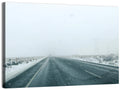 Foggy Winter Mountain Road Wall Art