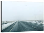 Foggy Winter Mountain Road Wall Art