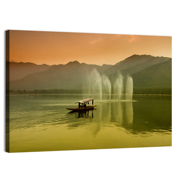Dal Lake Srinagar Wall Art as a canvas print