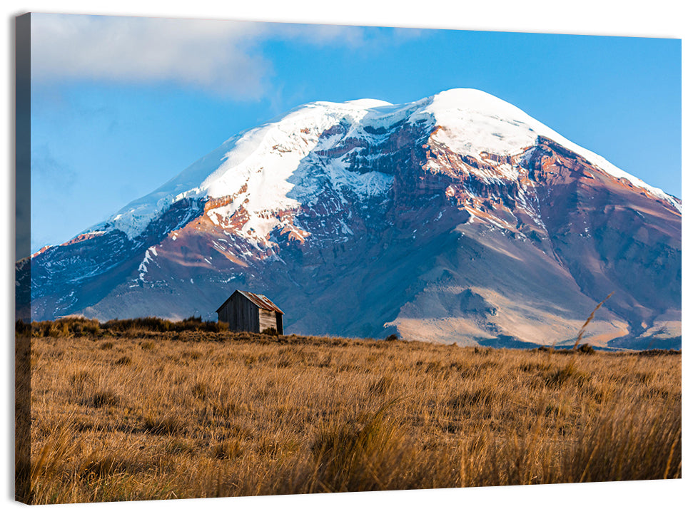 Chimborazo Rustic Mountain Landscape Wall Art, canvas print, landscape