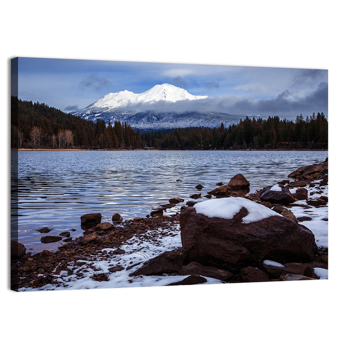 Mount Shasta and Lake Siskiyou Wall Art as a canvas print