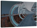 Futuristic City Tunnel with Moon Wall Art
