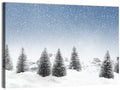 Winter Pine Trees Landscape Wall Art