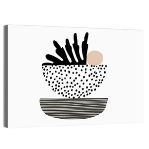 Palm Leaf in Blanched Bowl Illustration Wall Art