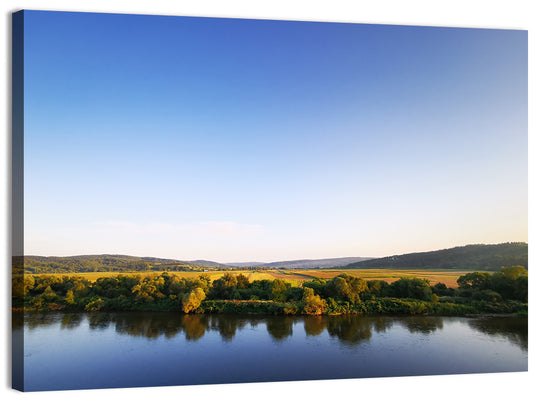 Peaceful River Sunset Wall Art