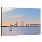 Newport Bridge at Sunset Wall Art