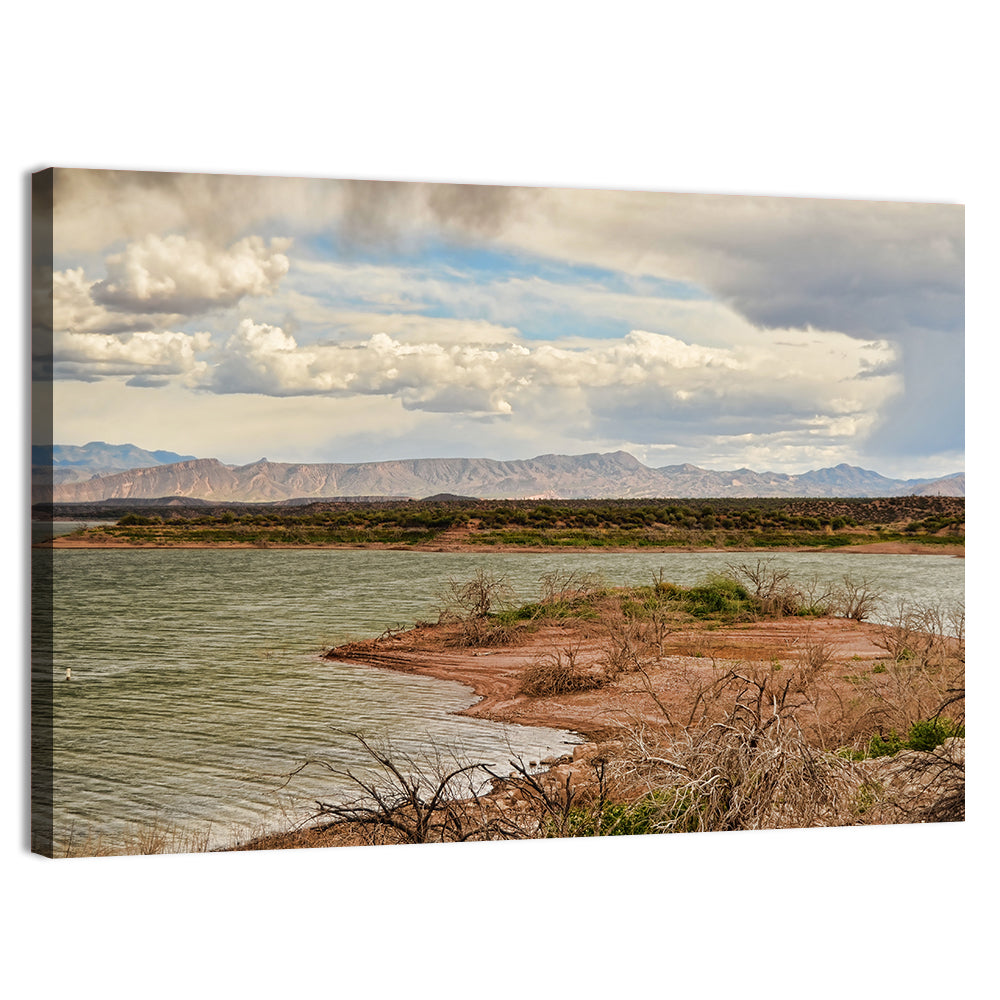 Roosevelt Lake Shoreline Wall Art, canvas print, landscape