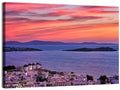 Mykonos Windmills at Sunset Wall Art