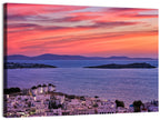 Mykonos Windmills at Sunset Wall Art