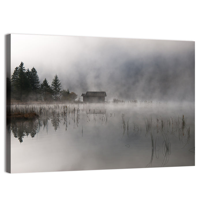 Ferchensee Morning Mist Wall Art as a canvas print