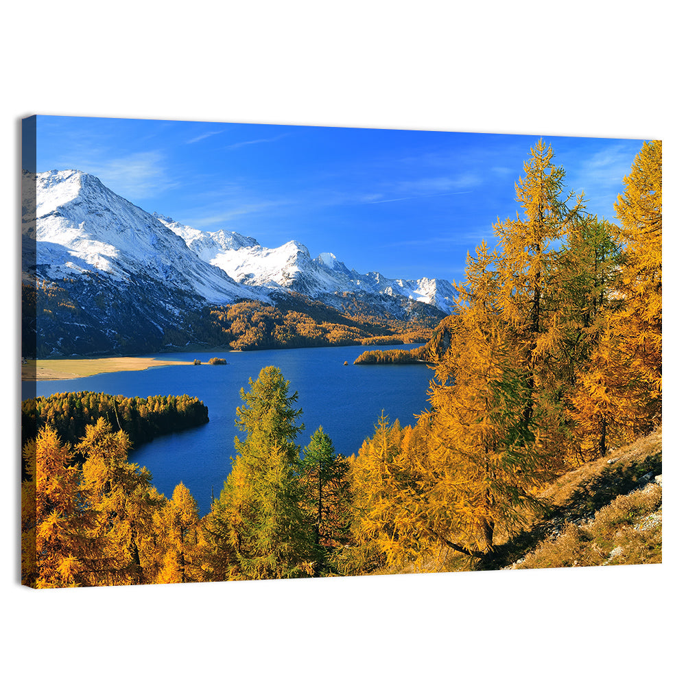 Silsersee Autumn Vista Wall Art, canvas print, landscape