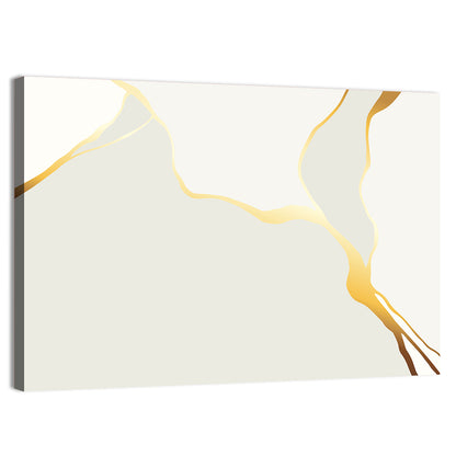 Golden Streams Abstract Wall Art