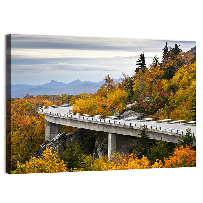 Linn Cove Viaduct at Grandfather Mountain Wall Art as a canvas print