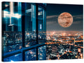Bangkok Moonlit Skyline Wall Art