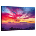 Golden Dusk Cloud Mountains Wall Art