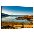 Lake Pukaki Golden Hour with Mount Cook Wall Art