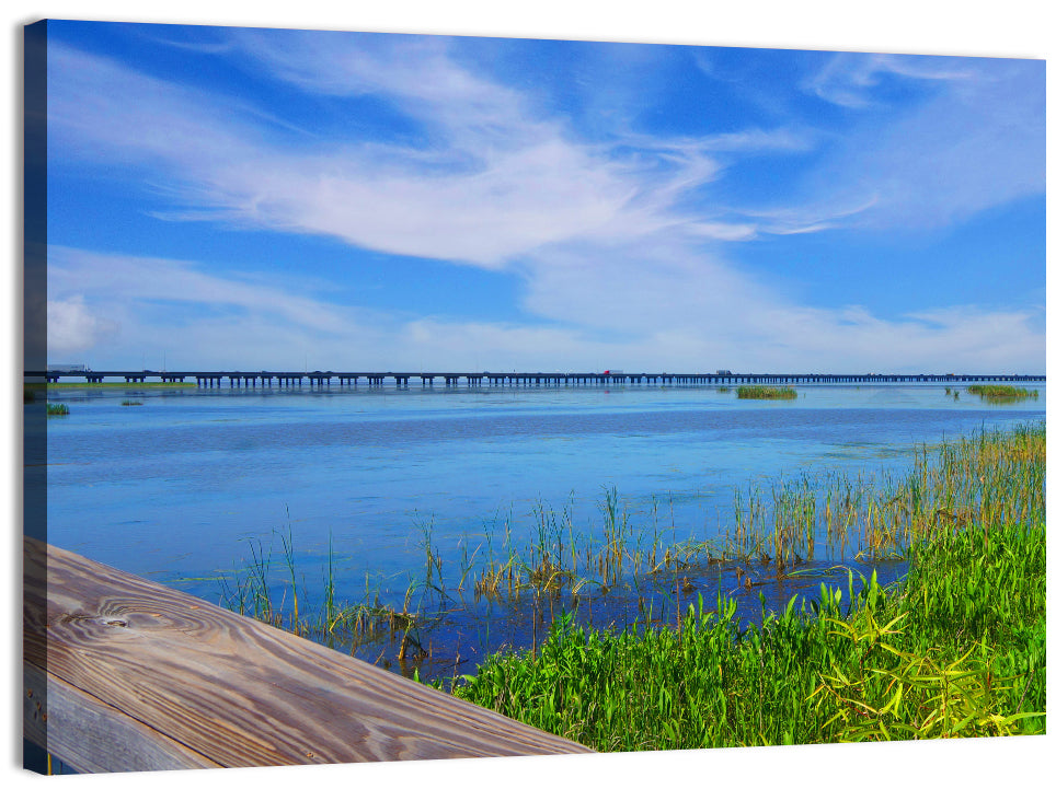 Meaher State Park Boardwalk Wall Art, canvas print, landscape