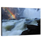 Rainbow Over Rushing River Wall Art