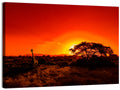 Savanna Sunset with Giraffe Wall Art