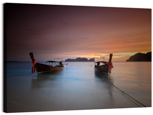 Phi Phi Island Boats Wall Art