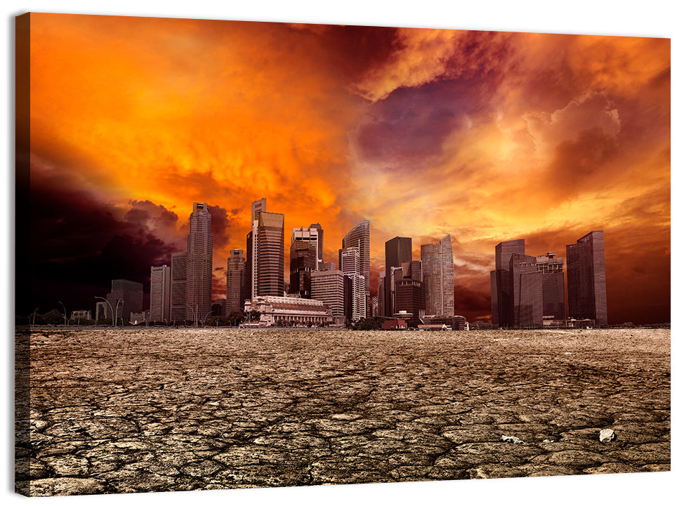 Desolate Singapore Skyline Wall Art