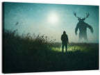 Antlered Shadow in Mist Wall Art
