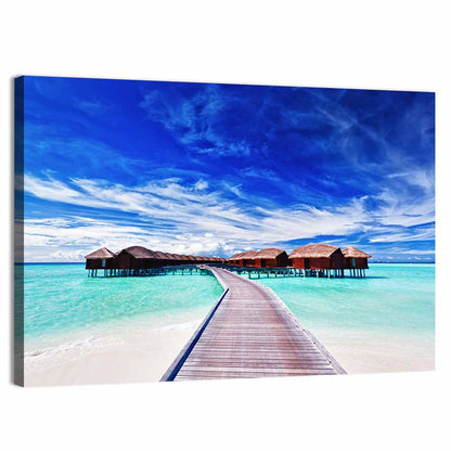 Tourists Villas Maldives Wall Art