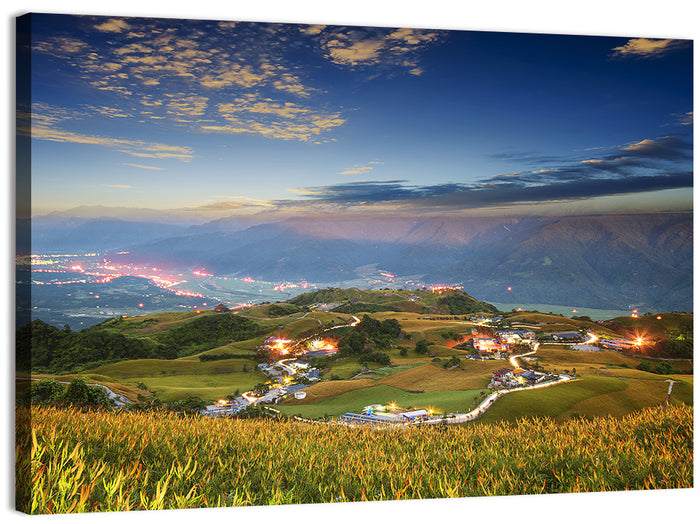 Sixty Stone Mountain Nightscape Wall Art as a canvas print