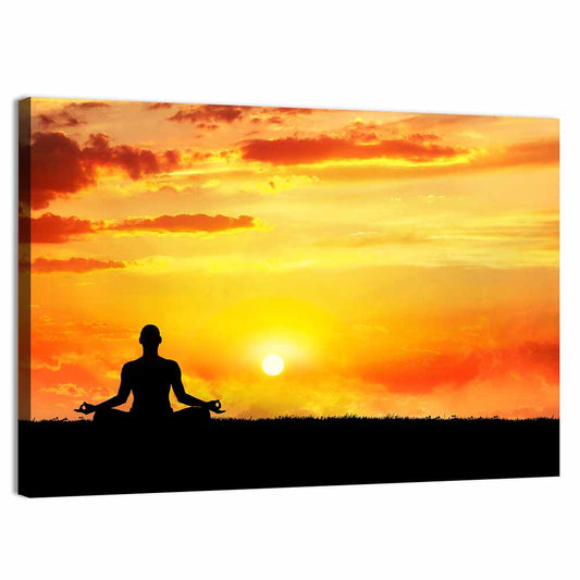 Evening Yoga Meditation Wall Art