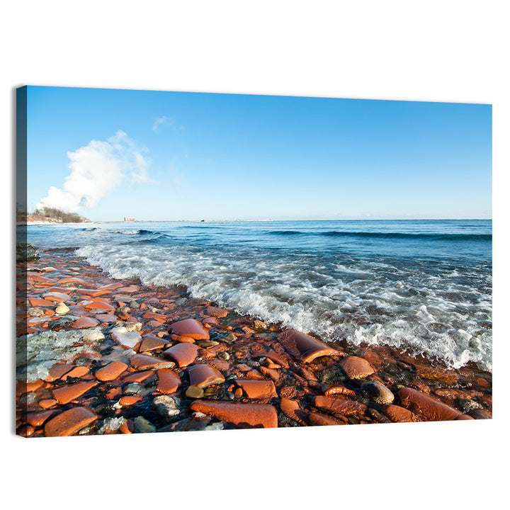 Lake Ontario Terracotta Shoreline Wall Art