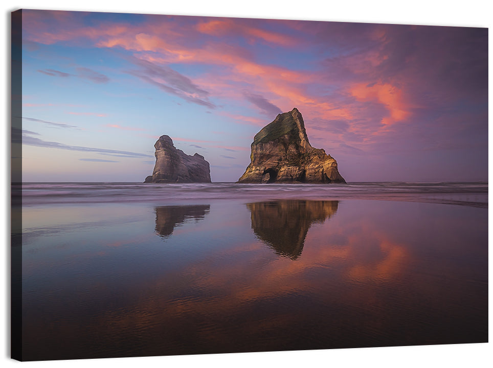 Wharariki Beach Sunrise Wall Art, canvas print, landscape
