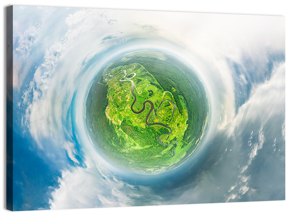 Spherical Forest from Space Wall Art