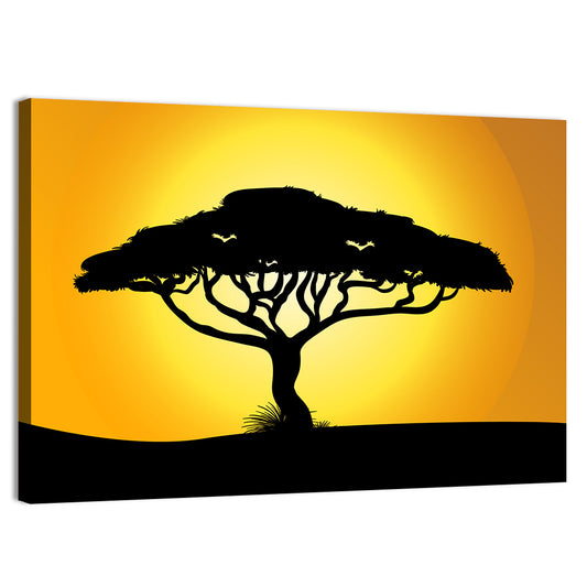 Tree at Sunset Wall Art