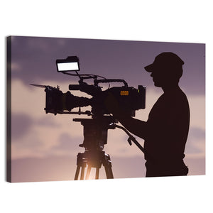 Camera Man Silhouette Wall Art