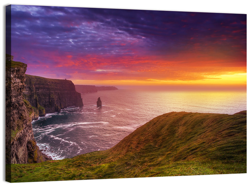 Moher Cliffs Sunset Wall Art